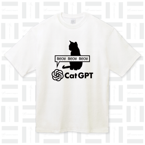 Cat GPT(キャットGPT)【パロディー商品】文字黒・チャットGPT