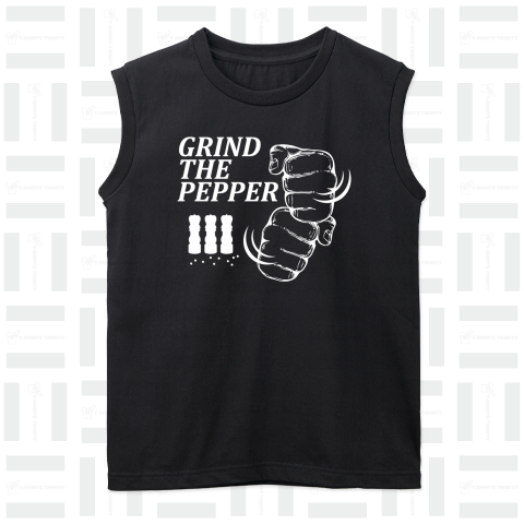 ペッパーミル・パフォーマンス(GRIND THE PEPPER)胡椒挽き・文字白