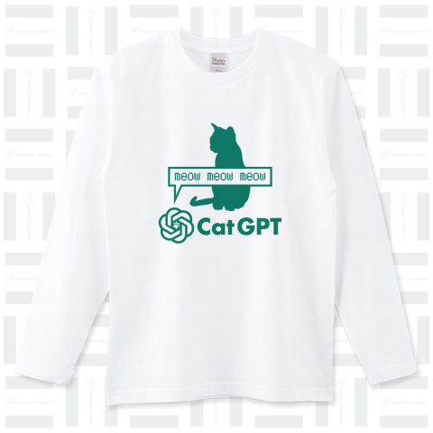 Cat GPT(キャットGPT)【パロディー商品】文字グリーン・チャットGPT