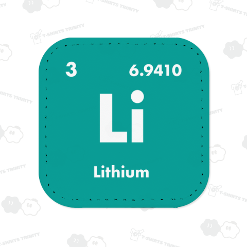 リチウム・元素記号【レザーバッジ】