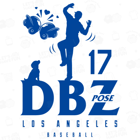 DBZポーズ【パロディー商品】デコピン付(文字ブルー)