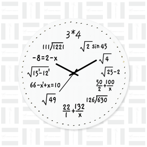 数学時計(理系デザイン)