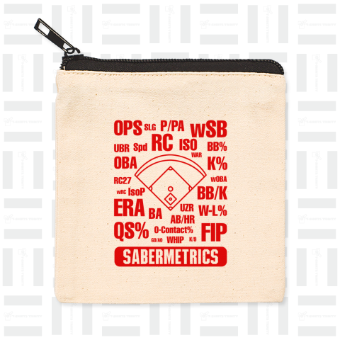セイバーメトリクス【野球デザイン】文字レッド