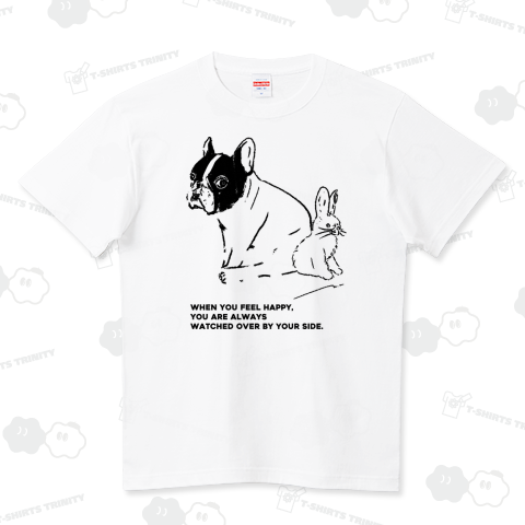 いぬとうさぎ ハイクオリティーTシャツ(5.6オンス)