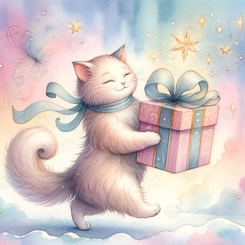 プレゼントと猫