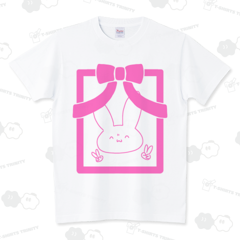 故うさちゃん ピンク スタンダードTシャツ(5.6オンス)