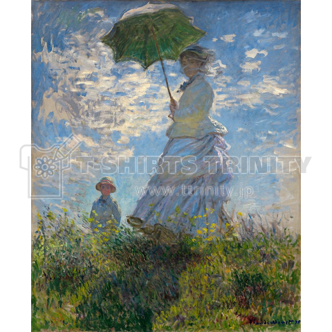 クロード・モネ / 散歩、日傘をさす女 ( 1875 / The Promenade, Woman with a Parasol)