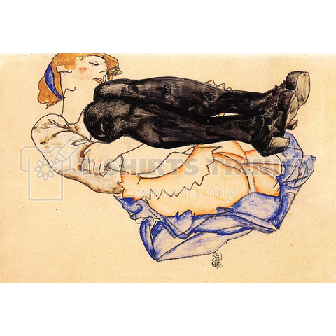 Egon Schiele エゴン・シーレ展 パーカー フーディー 黒 XL