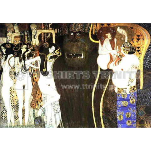 グスタフ・クリムト / 1902 /The Beethoven Frieze: The Hostile Powers. Left part, detail / Gustav Klimt