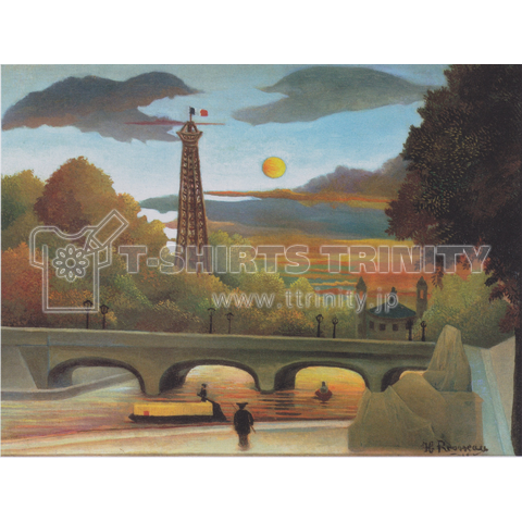 Seine and Eiffel-tower in the sunset / アンリ・ルソー