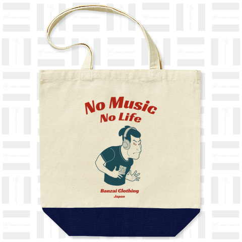 No Music No Life 1 紺赤二色 rev1 ( 浮世絵 | 写楽 )