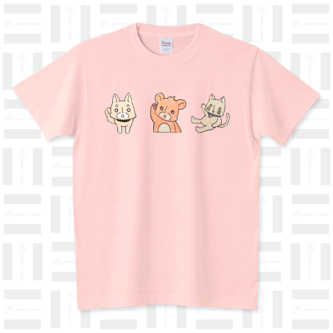 はにわアニマルズ(さんびき) スタンダードTシャツ(5.6オンス)