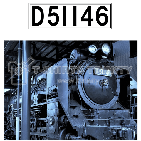 鉄道写真コレクション No 006 テンダー式蒸気機関車 D 前面はjnrロゴ デザインtシャツ通販 Tシャツトリニティ