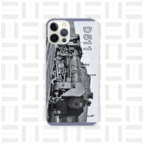 ヴィンテージ鉄道写真 No.011  蒸気機関車 D51型1号機 一戸機関区にて (iPhoneケース)