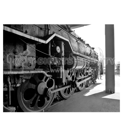 鉄道写真コレクション No.023 扇形車庫から出発する蒸気機関車 C662 (白い文字)