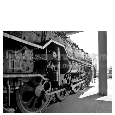 鉄道写真コレクション No.023 扇形車庫から出発する蒸気機関車 C662 (漢字ナンバー/白)