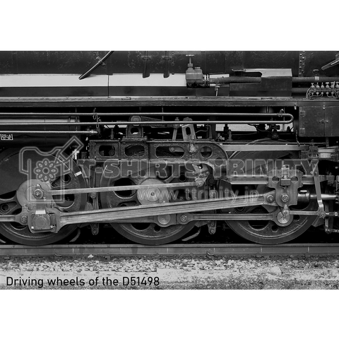 鉄道写真コレクション No.025 蒸気機関車 D51498の動輪