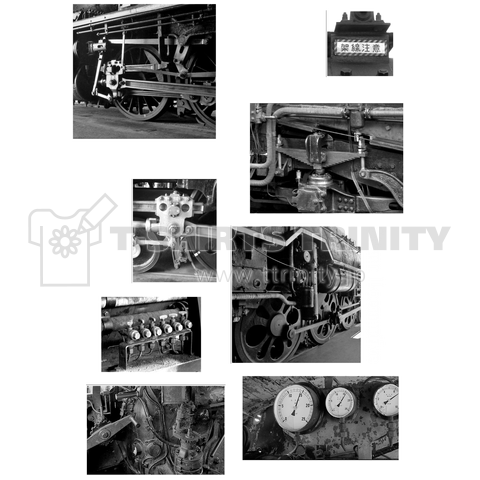 鉄道写真コレクション 蒸気機関車 各部の写真いろいろ (白いレタリング)