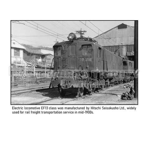 ヴィンテージ鉄道写真 No.026 国鉄 EF13形 電気機関車 (黒い文字)