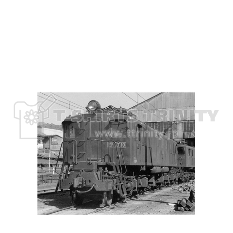 ヴィンテージ鉄道写真 No.026 国鉄 EF13形 電気機関車 大きめ画像 (背景の電柱除去/白い文字)