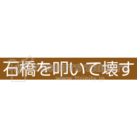 石橋を叩いて壊す