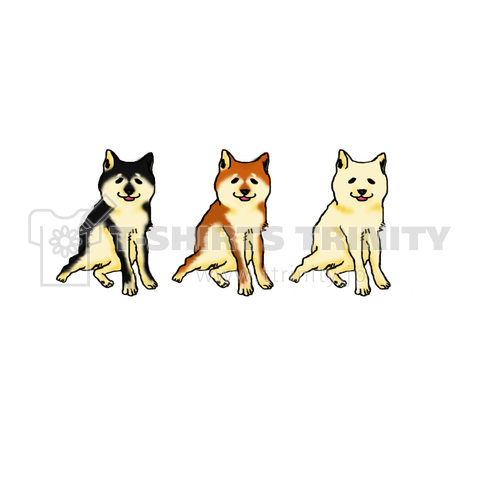 3匹のあの犬に代わる犬 デザインtシャツ通販 Tシャツトリニティ