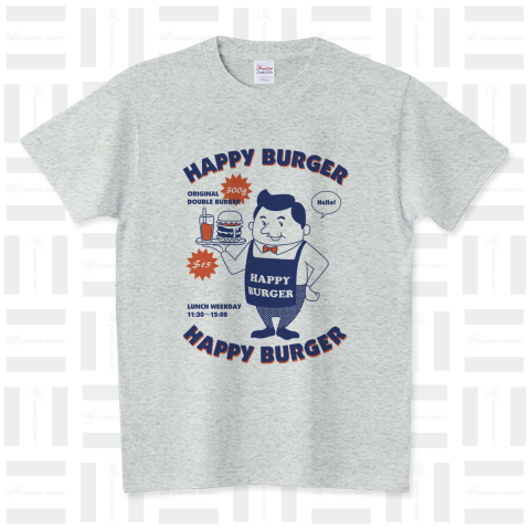 HAPPY BURGER スタンダードTシャツ(5.6オンス)