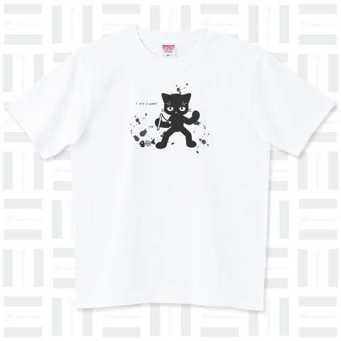 ネコのヌンチャク（Tシャツ）|デザインTシャツ通販【Tシャツトリニティ】