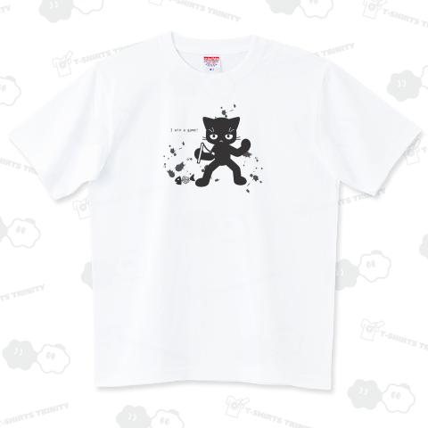 ネコのヌンチャク（Tシャツ）|デザインTシャツ通販【Tシャツトリニティ】