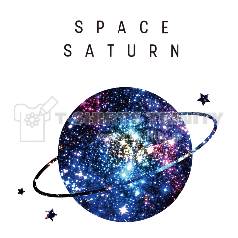 Space Saturn 宇宙土星 デザインtシャツ通販 Tシャツトリニティ