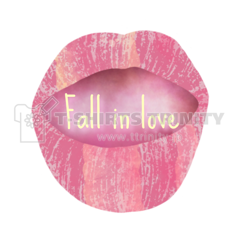 Lips Fall In Love デザインtシャツ通販 Tシャツトリニティ