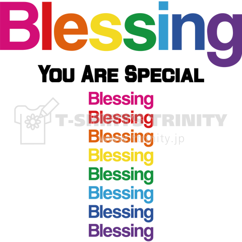 Rainbow Blessing Simple Logo Style / B