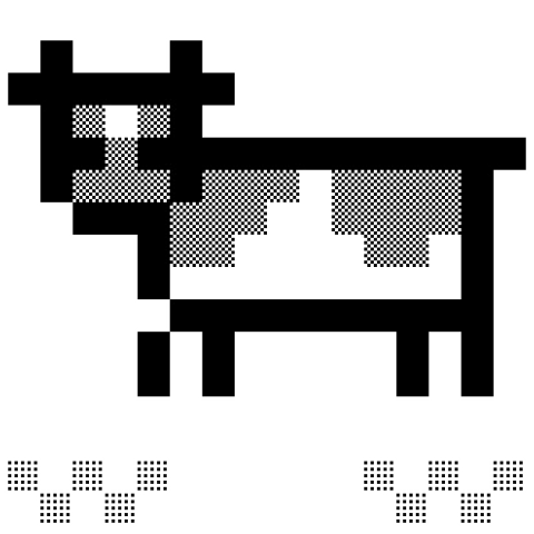pixel cow