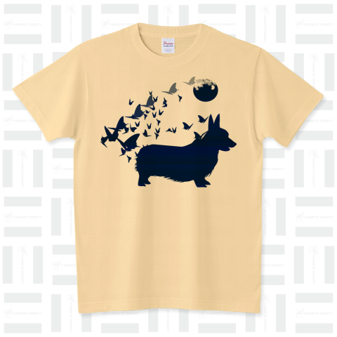 コーギーの不思議なデザインTシャツ/グッズ