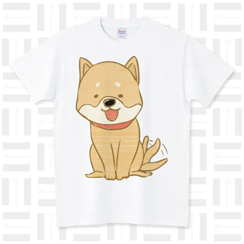 可愛い柴犬のイラストTシャツ