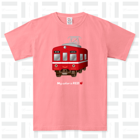 赤い電車(文字色:白 ver.)