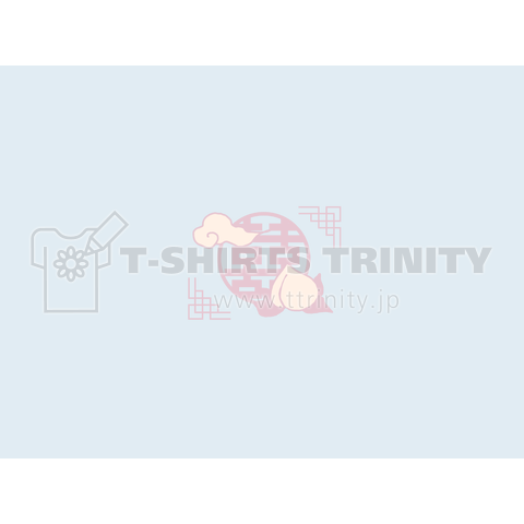 桃と双喜 水色ピンク デザインtシャツ通販 Tシャツトリニティ