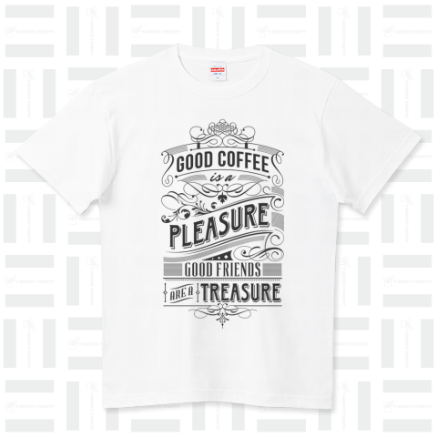 good coffee, good friends ハイクオリティーTシャツ(5.6オンス)