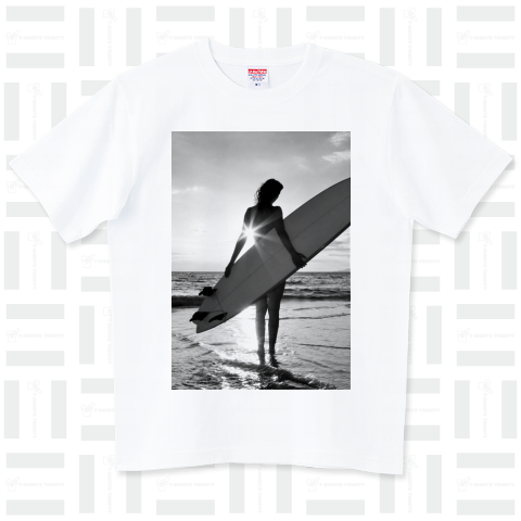 Surfer Girl on the Beach