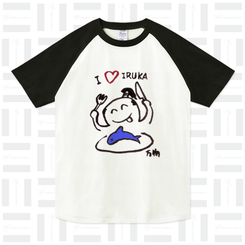 I Love IRUKA ラグランTシャツ(5.6オンス)