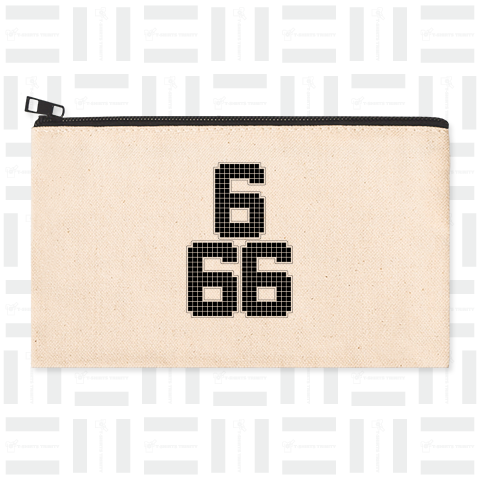 数字ロゴ【 666 】-01 白と黒 悪魔 悪魔主義 オカルト