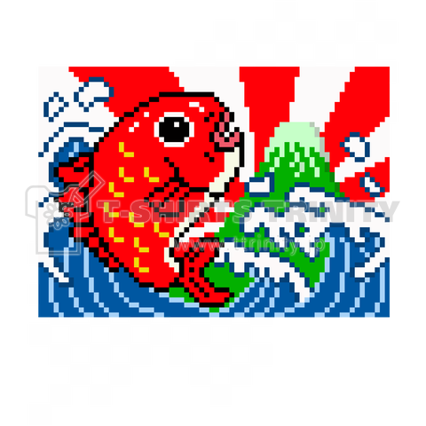 【両面】ドット絵の大漁旗