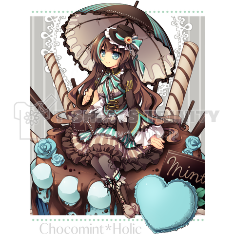 【月蝕ざっか店】Chocomint*Holic(For Backprint/Darkcolor Body)