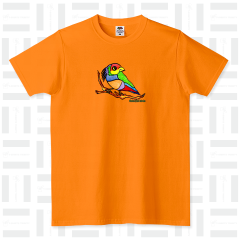 Colorful birds-6- FRUIT OF THE LOOM Tシャツ(4.8オンス)