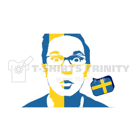 Sweden Jinロゴマーク アイコン 表のみ印字 デザインtシャツ通販 Tシャツトリニティ