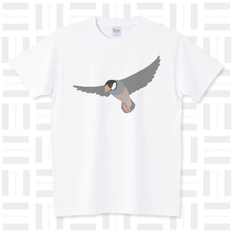 空を飛ぶ文鳥2 スタンダードTシャツ(5.6オンス)