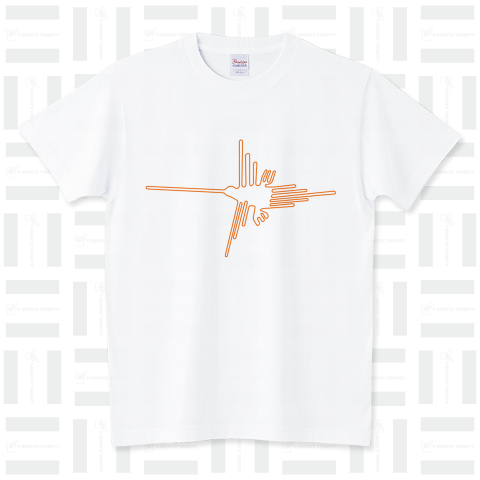 ナスカの地上絵(ハチドリ)（Tシャツ）|デザインTシャツ通販【Tシャツ