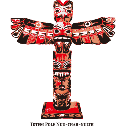 トーテムポール03 Totem Pole03 北米先住民族型彫刻柱 デザインtシャツ通販 Tシャツトリニティ