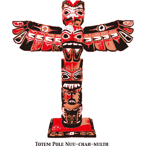 トーテムポール03 Totem Pole03 北米先住民族型彫刻柱