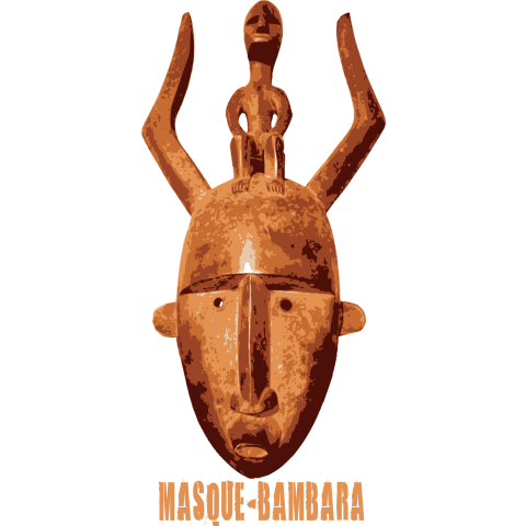 アフリカの仮面★バンバラマスク:design : B